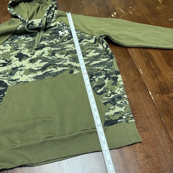Under Armour Green Camo Outdoor Hunting Sm Pullover Rival Fleece Hoodie Sweater - Picture 7 of 7